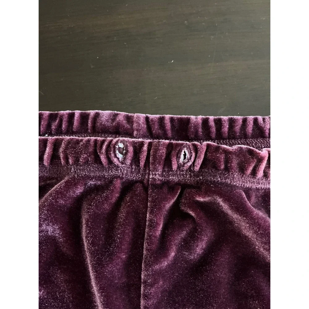 PINK Victoria's Secret L-XL Velvet Pajama Shorts Burgundy - Picture 4 of 8